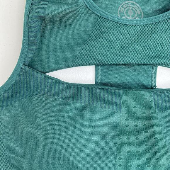 Golds Gym Women’s M Medium Sports Bra Impact Strappy High Support Padded Green - Picture 4 of 12